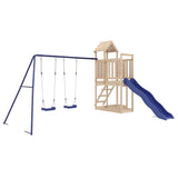 Outdoor Playset Solid Wood Pine - Front View