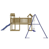 Outdoor Playset Impregnated Wood Pine - Rear View