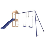 Outdoor Playset Solid Wood Pine - Front View