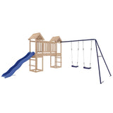 Outdoor Playset Solid Wood Pine - Front View