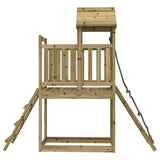 Playhouse with Climbing Wall Impregnated Wood Pine - 45-Degree Angle