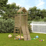 Playhouse with Climbing Wall Impregnated Wood Pine