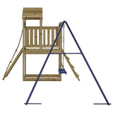 Outdoor Playset Impregnated Wood Pine - Rear View