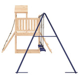 Outdoor Playset Solid Wood Pine - Rear View