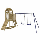 Outdoor Playset Impregnated Wood Pine - Front View