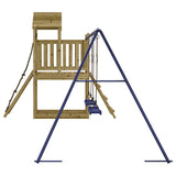 Outdoor Playset Impregnated Wood Pine - Rear View