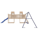 Outdoor Playset Solid Wood Pine - Rear View