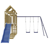 Outdoor Playset Impregnated Wood Pine - Top-Down View