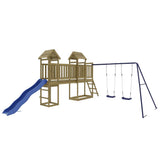 Outdoor Playset Impregnated Wood Pine - Front View
