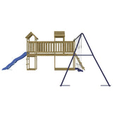 Outdoor Playset Impregnated Wood Pine - Rear View