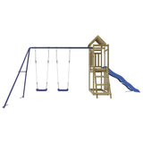Outdoor Playset Impregnated Wood Pine - Top-Down View