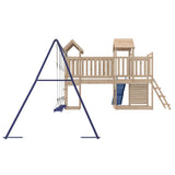Outdoor Playset Solid Wood Pine - Rear View