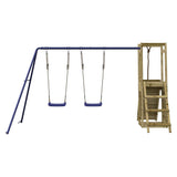Outdoor Playset Impregnated Wood Pine - Rear View