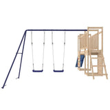 Outdoor Playset Solid Wood Pine - Rear View