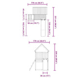 Outdoor Playset Solid Wood Pine