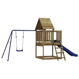 Outdoor Playset Impregnated Wood Pine - Front View
