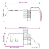 Outdoor Playset Solid Wood Pine - Extra Image