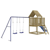Outdoor Playset Impregnated Wood Pine - Front View