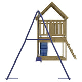 Outdoor Playset Impregnated Wood Pine - Top-Down View