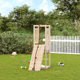 Playhouse with Climbing Wall Solid Wood Pine