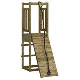 Playhouse with Climbing Wall Impregnated Wood Pine - Front View