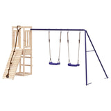 Outdoor Playset Solid Wood Pine - Side View