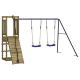 Outdoor Playset Impregnated Wood Pine - Front View
