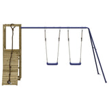 Outdoor Playset Impregnated Wood Pine - Top-Down View