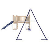 Outdoor Playset Solid Wood Pine - Rear View