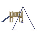 Outdoor Playset Impregnated Wood Pine - Rear View