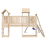 Outdoor Playset Solid Wood Pine - Rear View