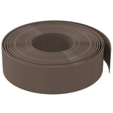 Garden Edgings 5 pcs Brown 10 m 15 cm Polyethylene - Top-Down View