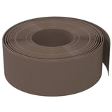 Garden Edgings 2 pcs Brown 10 m 20 cm Polyethylene - Top-Down View