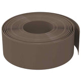Garden Edgings 5 pcs Brown 10 m 20 cm Polyethylene - Top-Down View