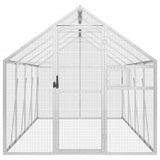 Aviary Silver 1.79x4x1.85 m Aluminium - Side View