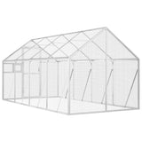 Aviary Silver 1.79x4x1.85 m Aluminium - 45-Degree Angle