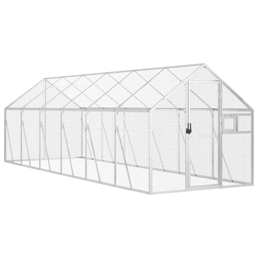 Aviary Silver 1.79x6x1.85 m Aluminium