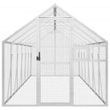 Aviary Silver 1.79x6x1.85 m Aluminium - Side View