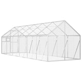 Aviary Silver 1.79x6x1.85 m Aluminium - 45-Degree Angle