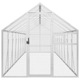 Aviary Silver 1.79x8x1.85 m Aluminium - Side View