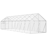 Aviary Silver 1.79x8x1.85 m Aluminium - 45-Degree Angle