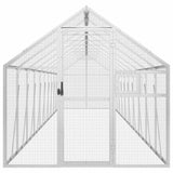 Aviary Silver 1.79x10x1.85 m Aluminium - Side View