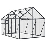 Aviary Anthracite 1.79x3x1.85 m Aluminium - 45-Degree Angle