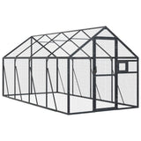 Aviary Anthracite 1.79x4x1.85 m Aluminium - Front View