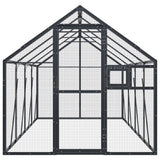 Aviary Anthracite 1.79x4x1.85 m Aluminium - Side View