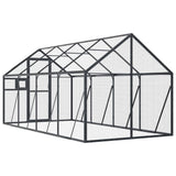 Aviary Anthracite 1.79x4x1.85 m Aluminium - 45-Degree Angle