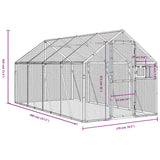 Aviary Anthracite 1.79x4x1.85 m Aluminium - Close-Up Angle