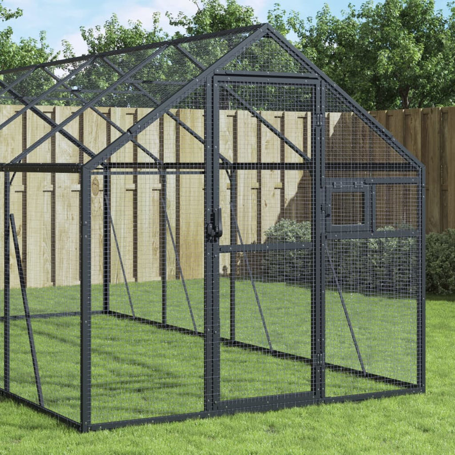Aviary Anthracite 1.79x4x1.85 m Aluminium