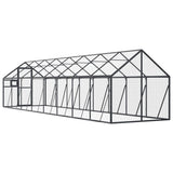 Aviary Anthracite 1.79x8x1.85 m Aluminium - 45-Degree Angle
