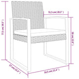 Garden Dining Chairs 2 pcs Black PP Rattan